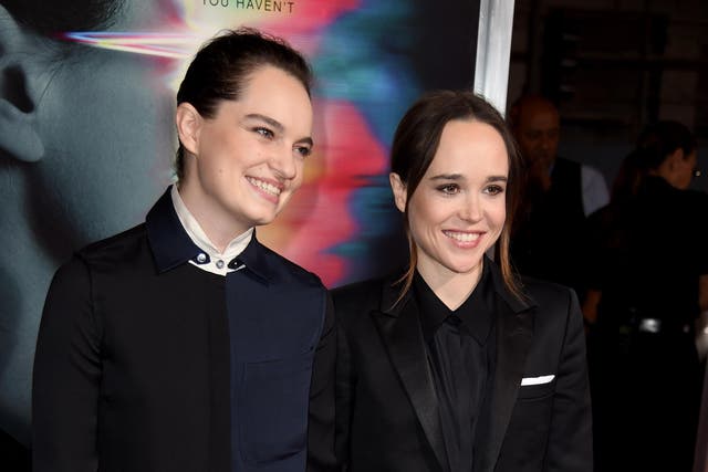 Ellen Page and Emma Portner at the premiere of Flatliners