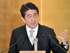 Japan faces greatest danger since World War Two, says PM Abe