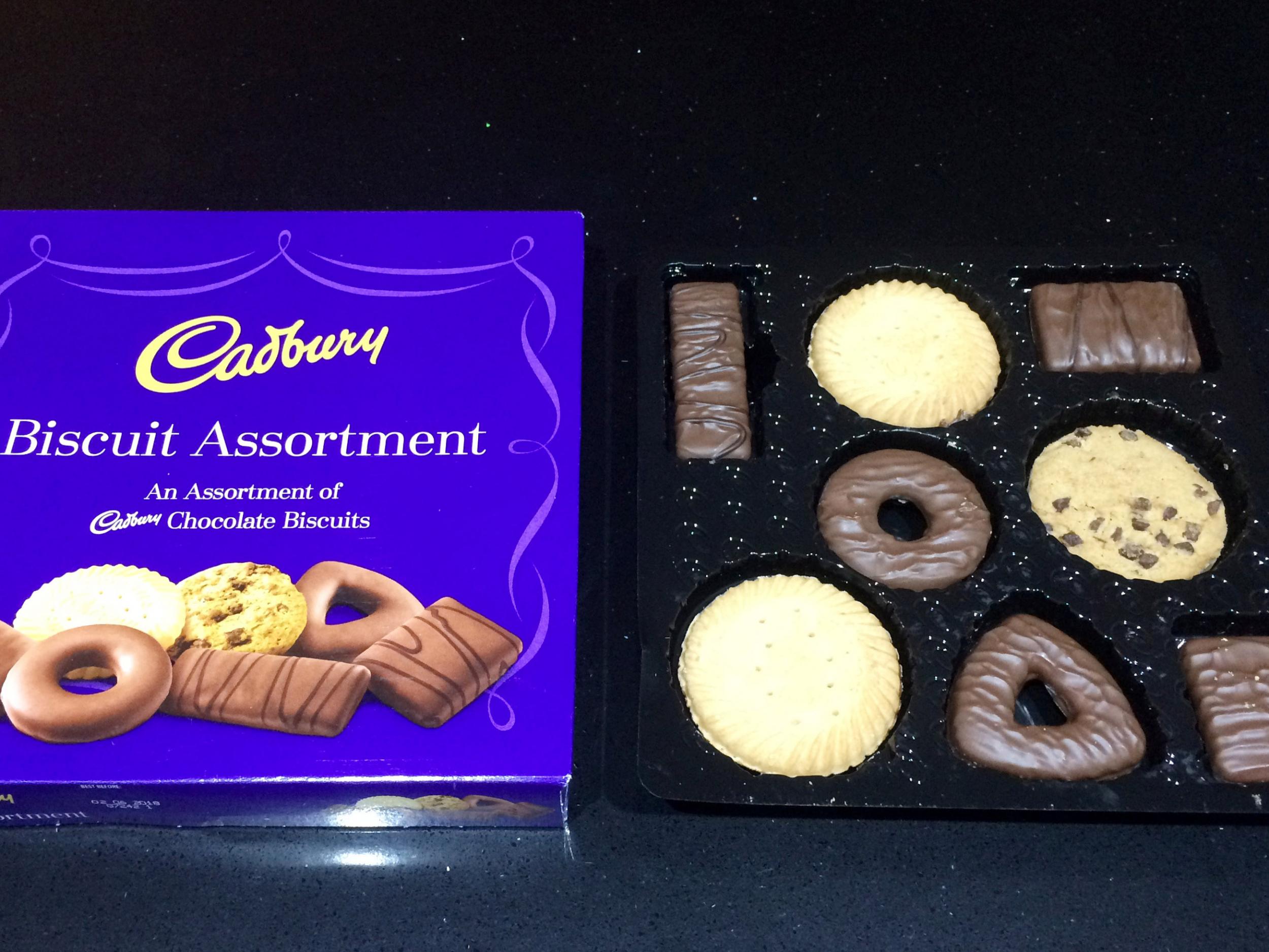 The offending Cadbury Biscuit Assortment box