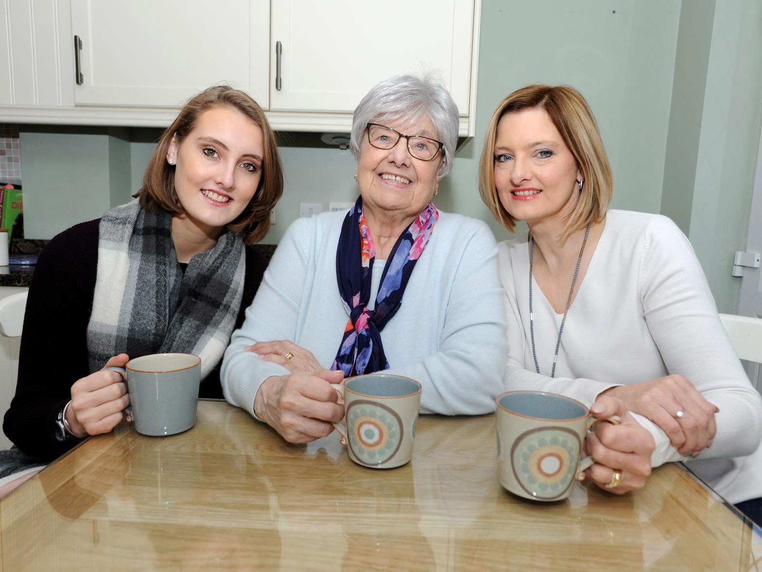 Pat Boughen (centre), daughter Joanne (right) and granddaughter Jessica Moss (left) have all been hit by cancer