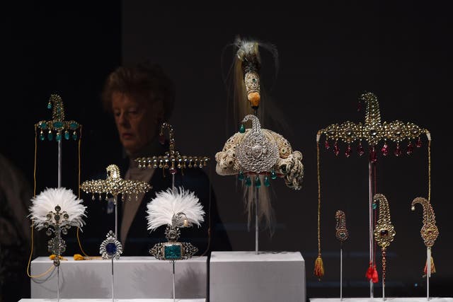 Jewels at 'Treasures from India, Jewels from the Al-Thani collection' exhibition