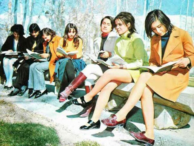 Iranian students pictured in the Seventies – demonstrators taking to the streets pose questions about their country’s direction