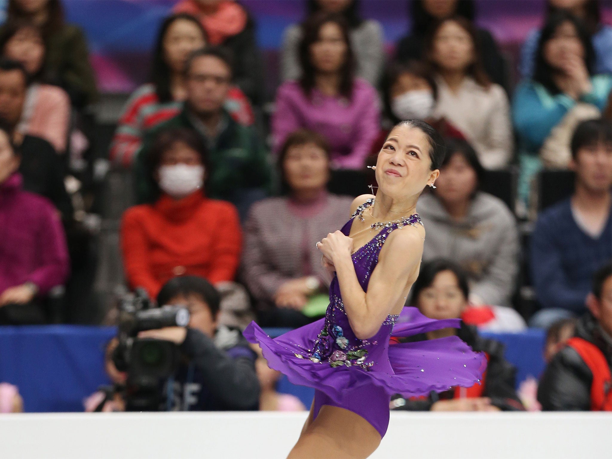 Akiko Suzuki in action at the world championships in Saitama, Japan