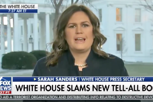 Ms Sanders also said the White House had seen a side of Steve Bannon that was 'very, very disappointing'