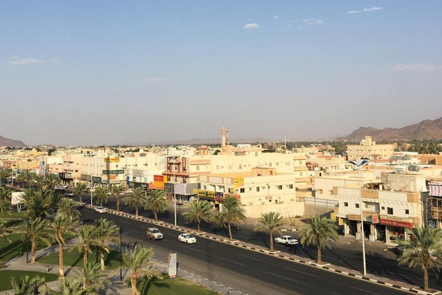The Saudi city of Najran on the Yemeni border
