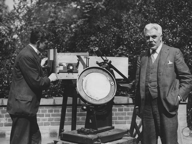 The astronomer used a spectroscope to gauge eclipses around the world