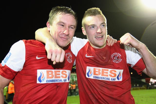 Jamie Vardy's goal propelled Fleetwood Town to the Football League back in 2012