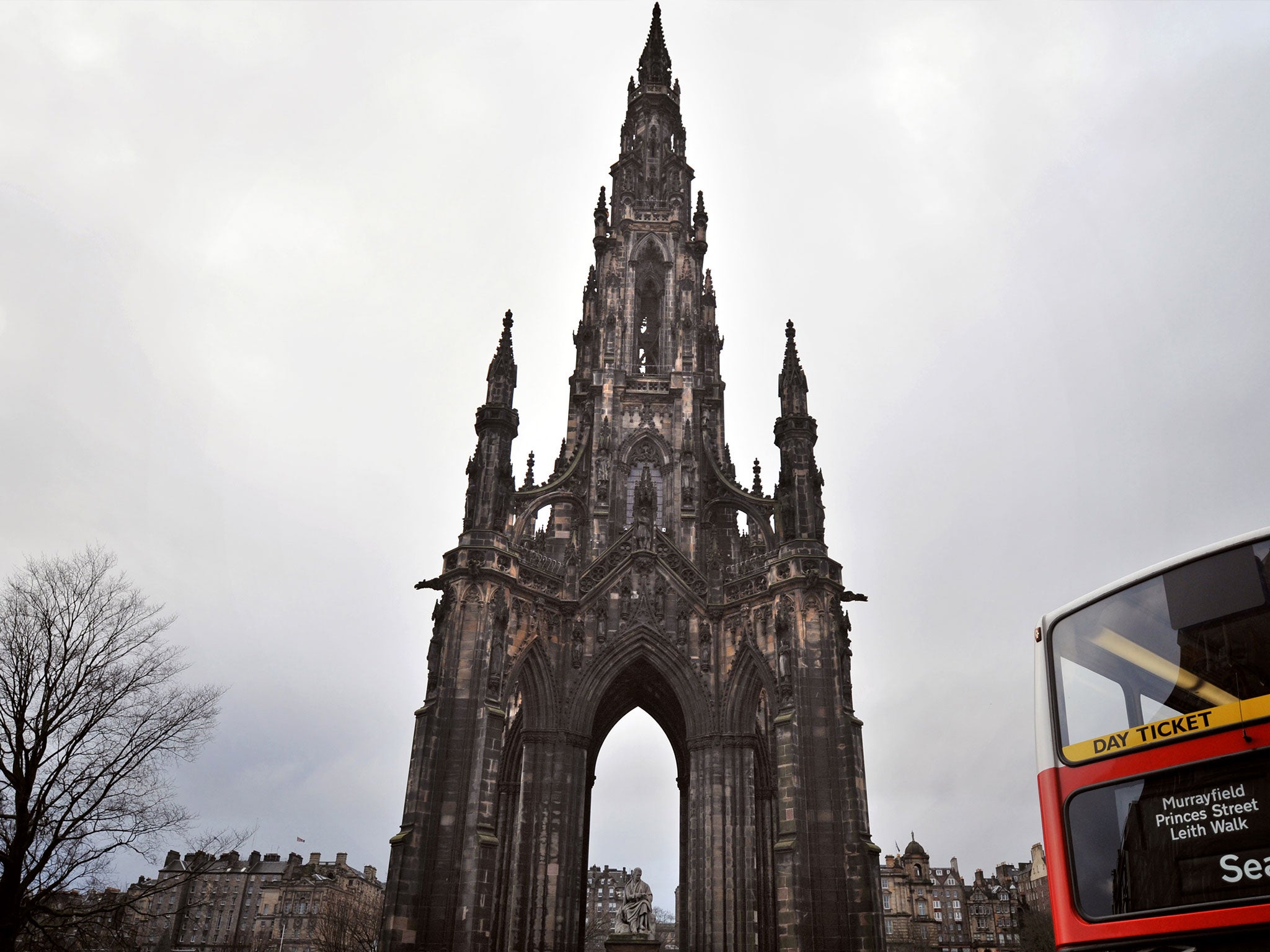 A picture taken on 8 February 2010 in Edinburgh of the Scott Monument