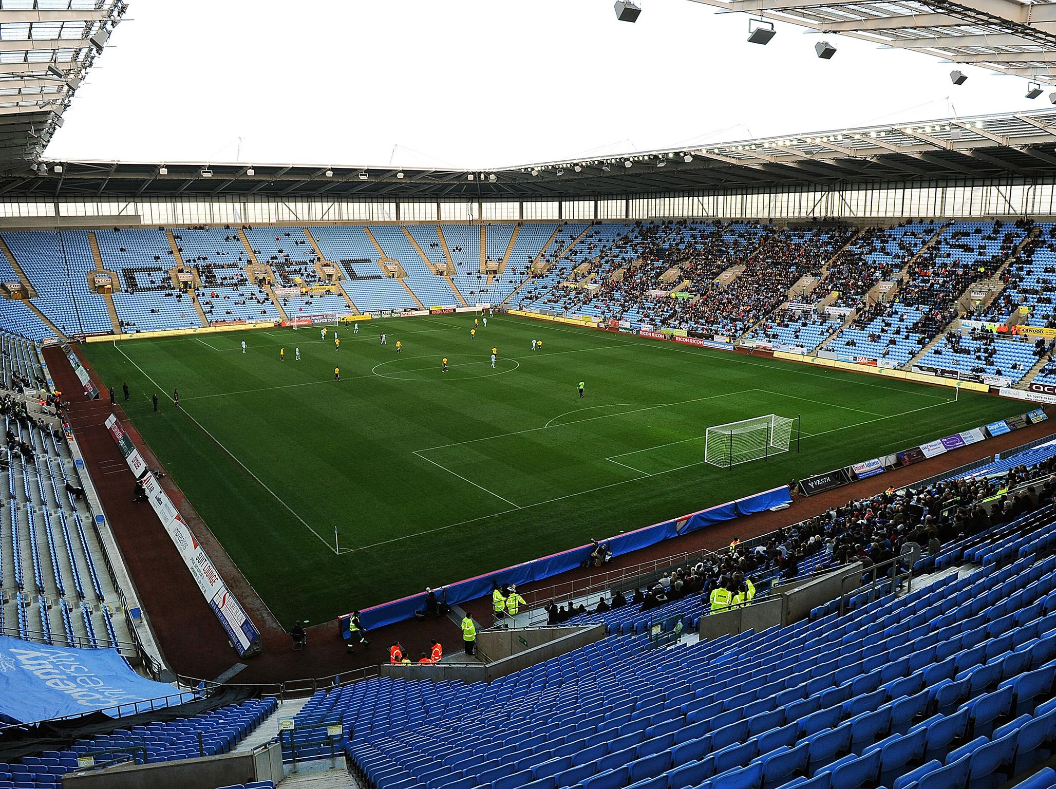 Coventry play at the Ricoh Arena in front of crowds of around 7,000 fans