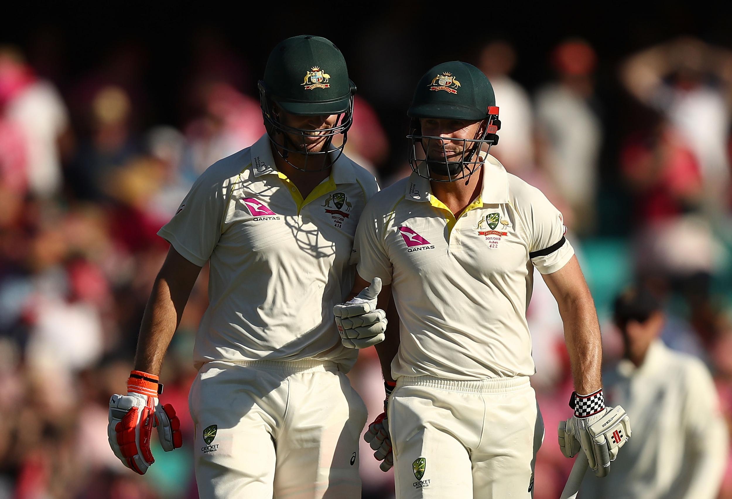 &#13;
Mitch and Shaun Marsh will be at the crease on Sunday &#13;