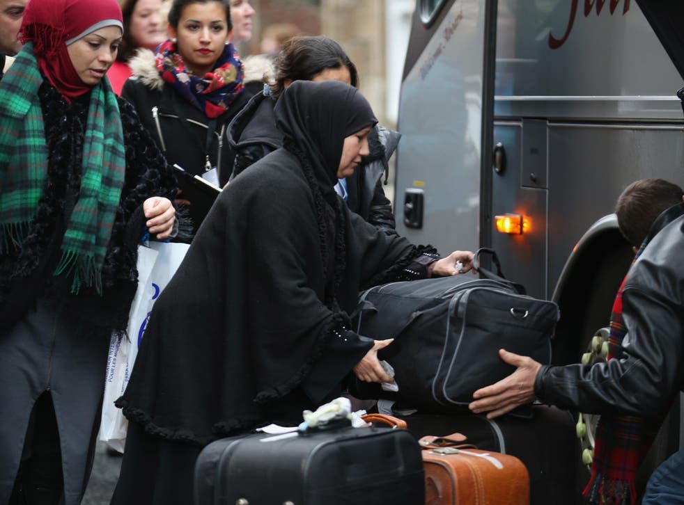 Syrian refugees arriving in Rothesay on the Isle of Bute in the Firth of the Clyde in 2015. The proposal would mean they would be able to take part in Scottish parliament and local council elections