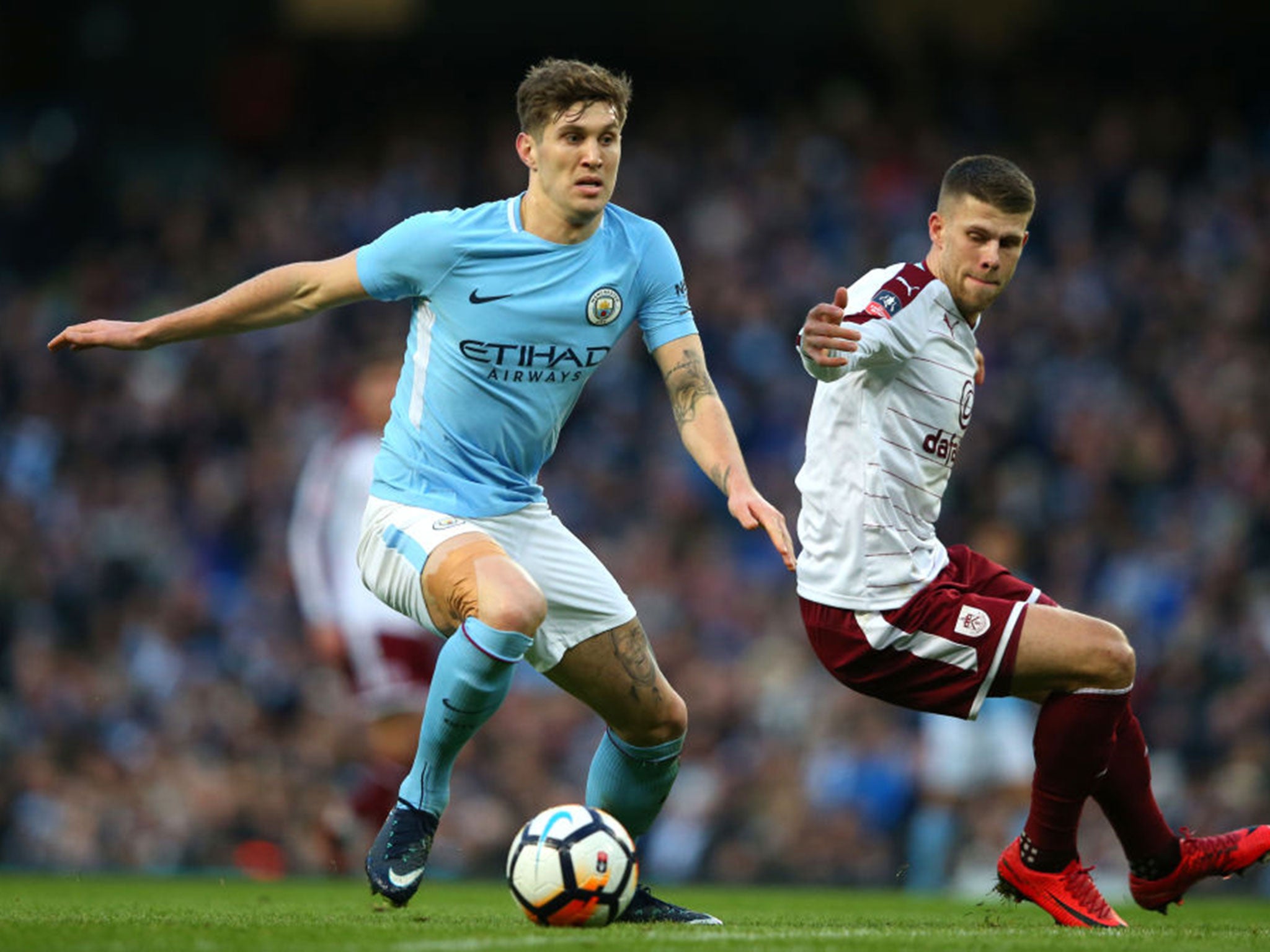 John Stones had a bit of a mare. (Getty )