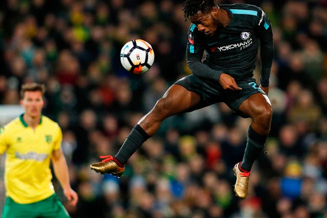 Michy Batshuayi started in attack for Chelsea