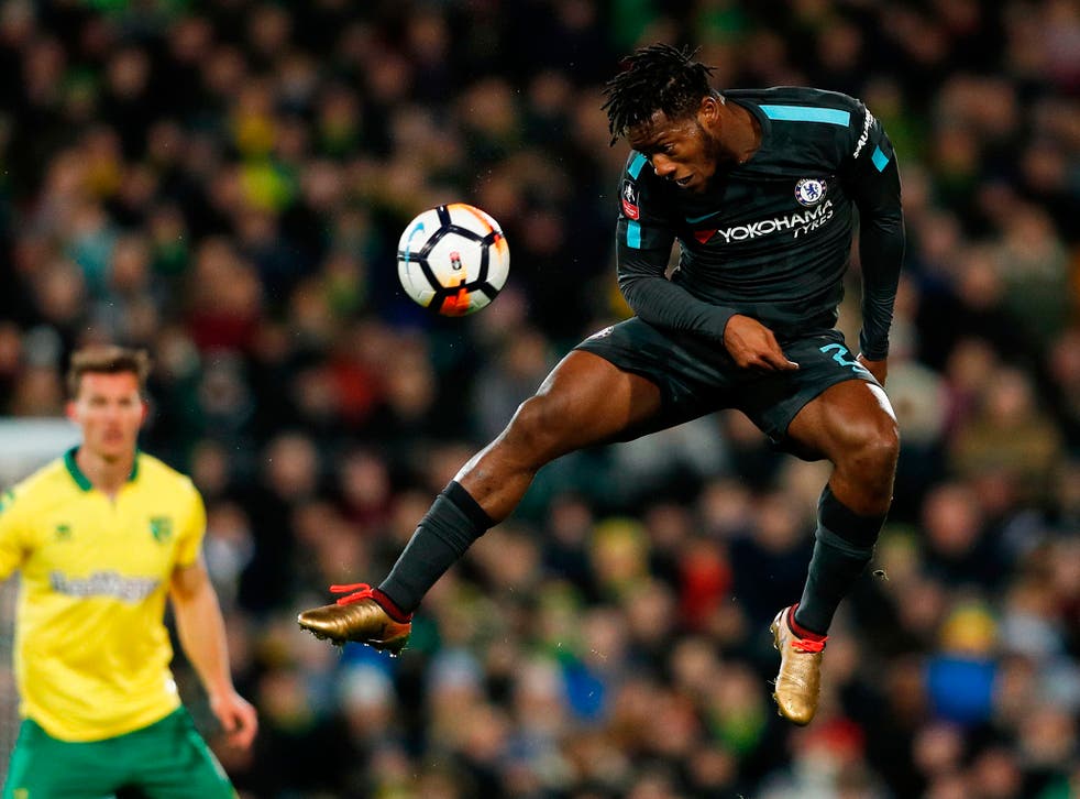 Michy Batshuayi started in attack for Chelsea