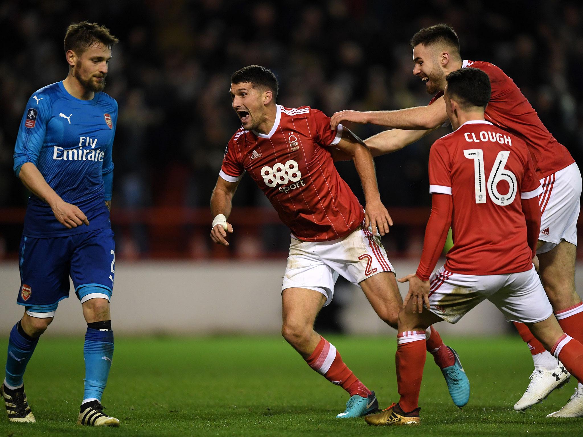 Eric Lichaj clinched a brace in a historic and memorable win for Nottingham Forest