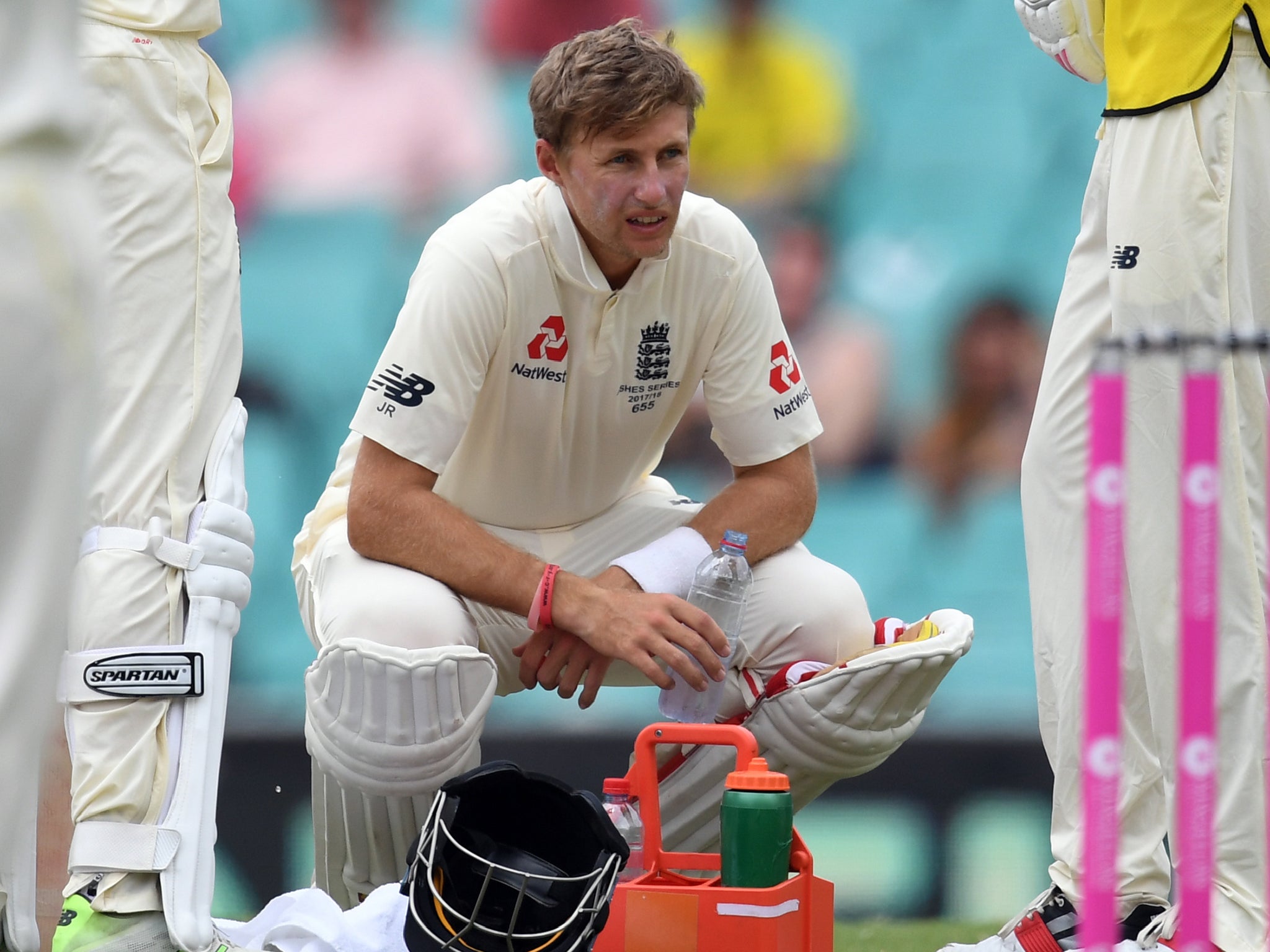 &#13;
Joe Root was forced to withdraw due to illness after reaching his 50 &#13;