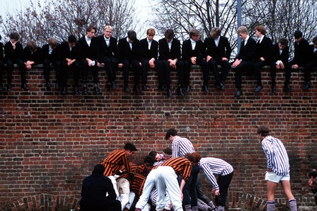 The Eton wall game bears some traits of Rugby Union and is still played to this day