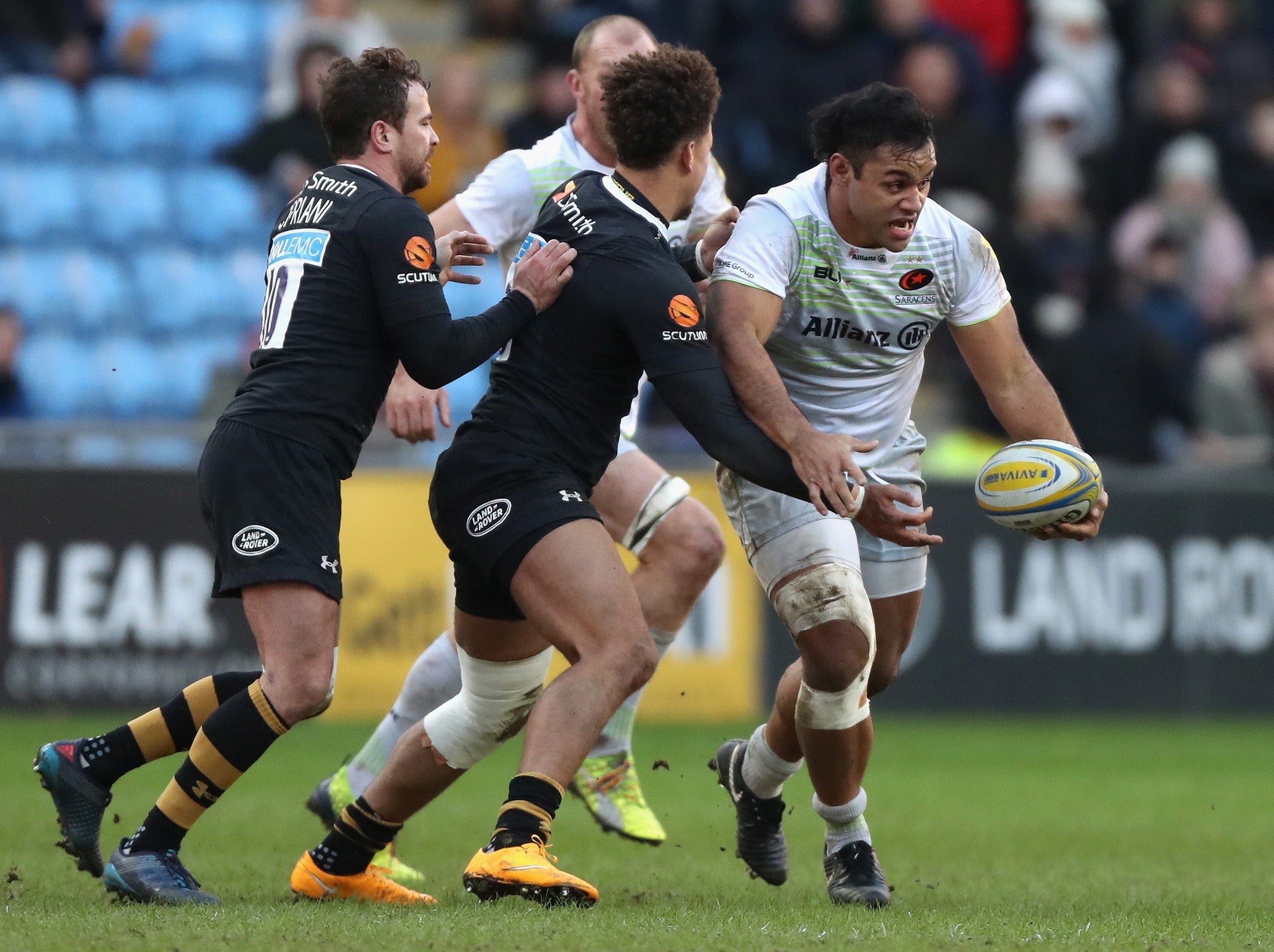 Billy Vunipola delivered an all-action display against Wasps