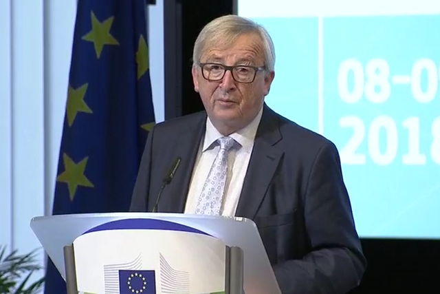 Jean-Claude Juncker speaks at the Budget event