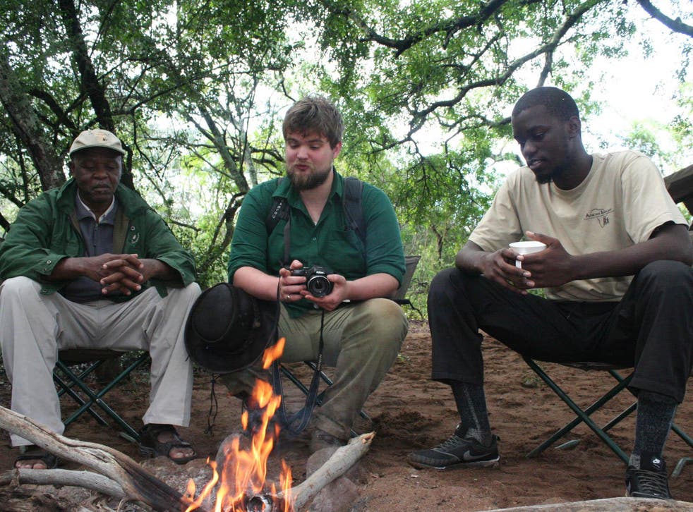 Students like Alex Parr (centre) benefit from access to real specimens, while Somkhanda benefits by gaining valuable data about the reserve’s fauna and flora