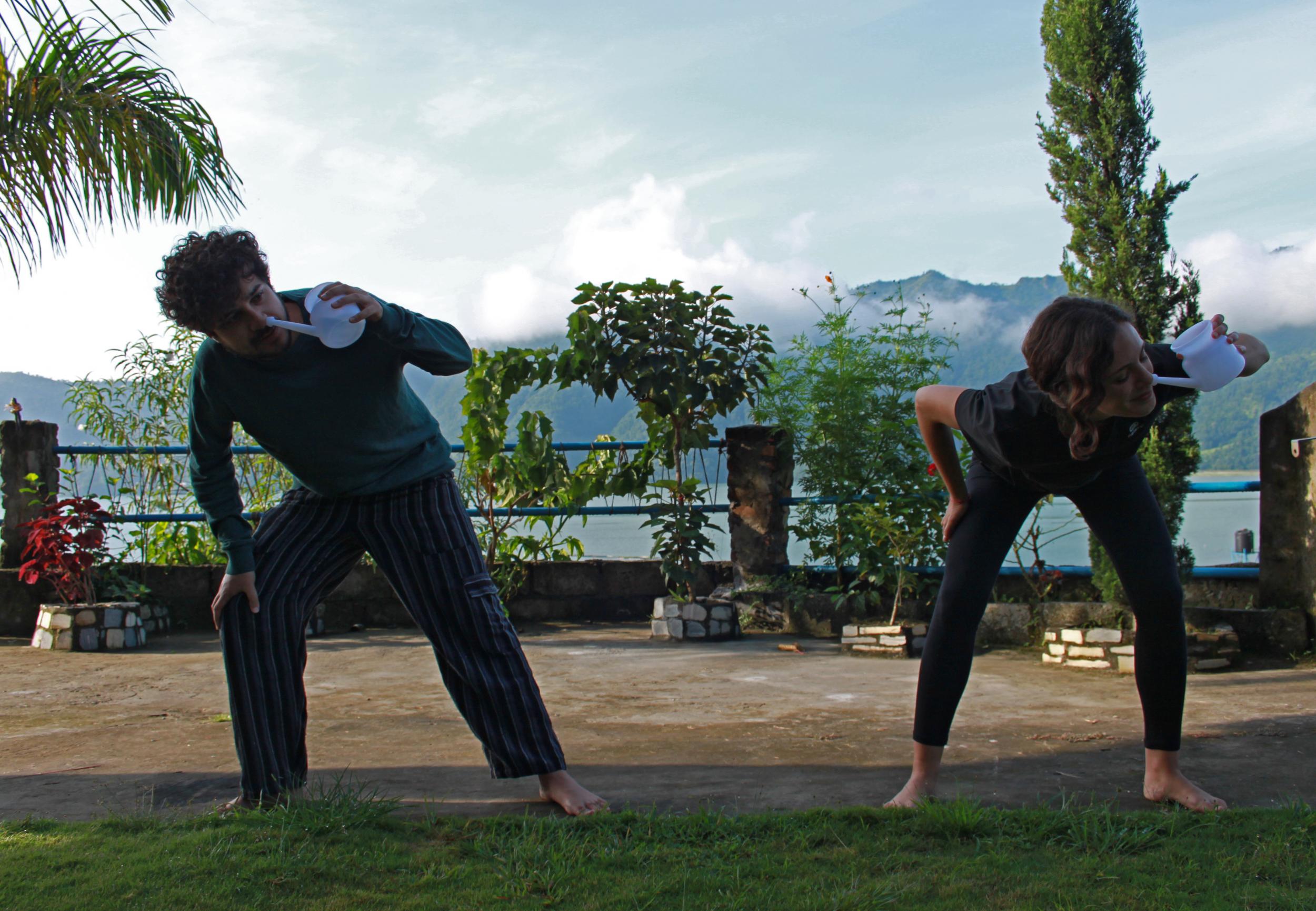 Some sessions at Atmashree Yoga Retreat focus on breathing