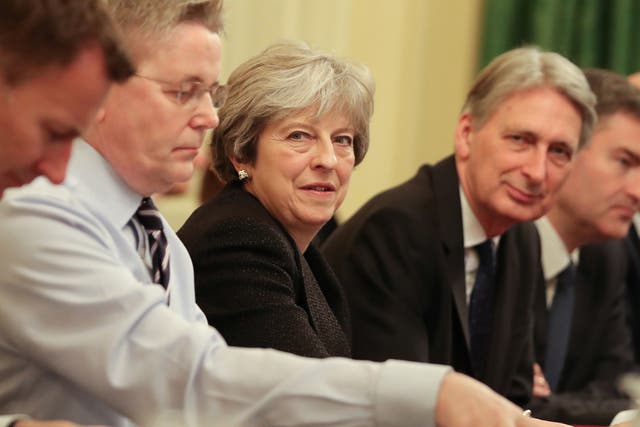 Prime Minister Theresa May leads her first cabinet meeting of the new year