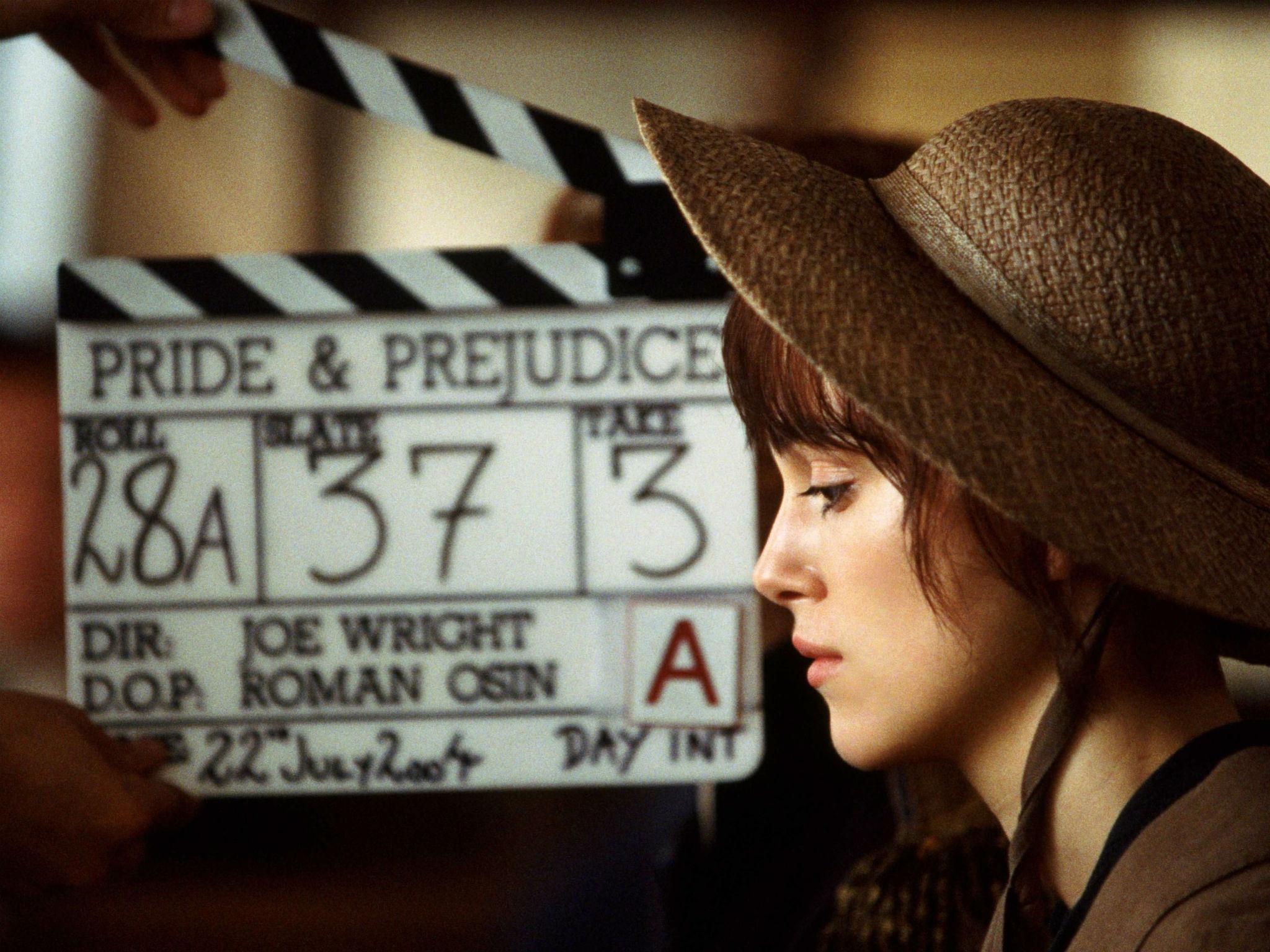Keira Knightley on the set of ‘Pride &amp; Prejudice’