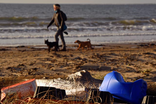 Plastic waste is washed up on South Troon beach on January 26, 2017 in Troon, Scotland. Recent reports by scientists have confirmed, plastics dumped in the world oceans are reaching a dangerous level with micro plastic particles now being found inside filter feeding animals and amongst sand grains on our beaches.