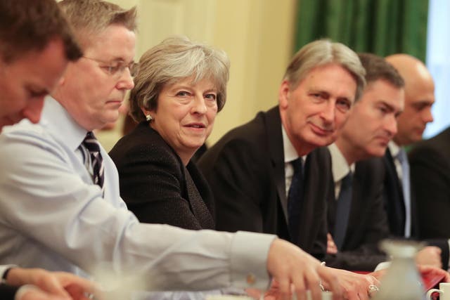 The Prime Minister leads her first cabinet meeting of the new year following a reshuffle