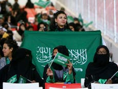 Saudi Arabia allows women to attend football matches for first time