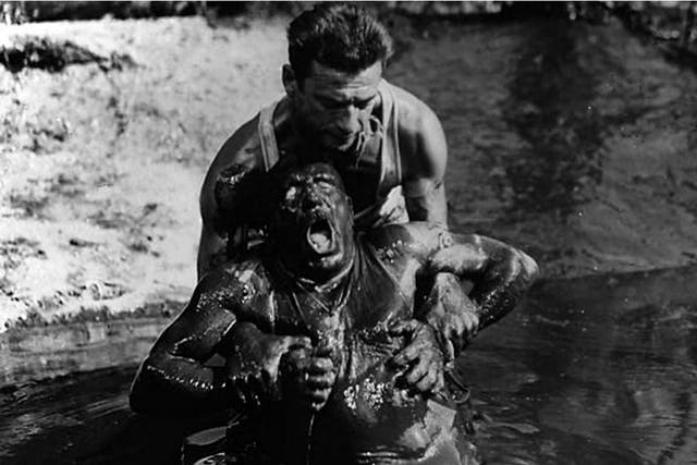 Yves Montand as Mario and Charles Vanel as M. Jo in Henri-Georges Clouzot's 'The Wages of Fear'