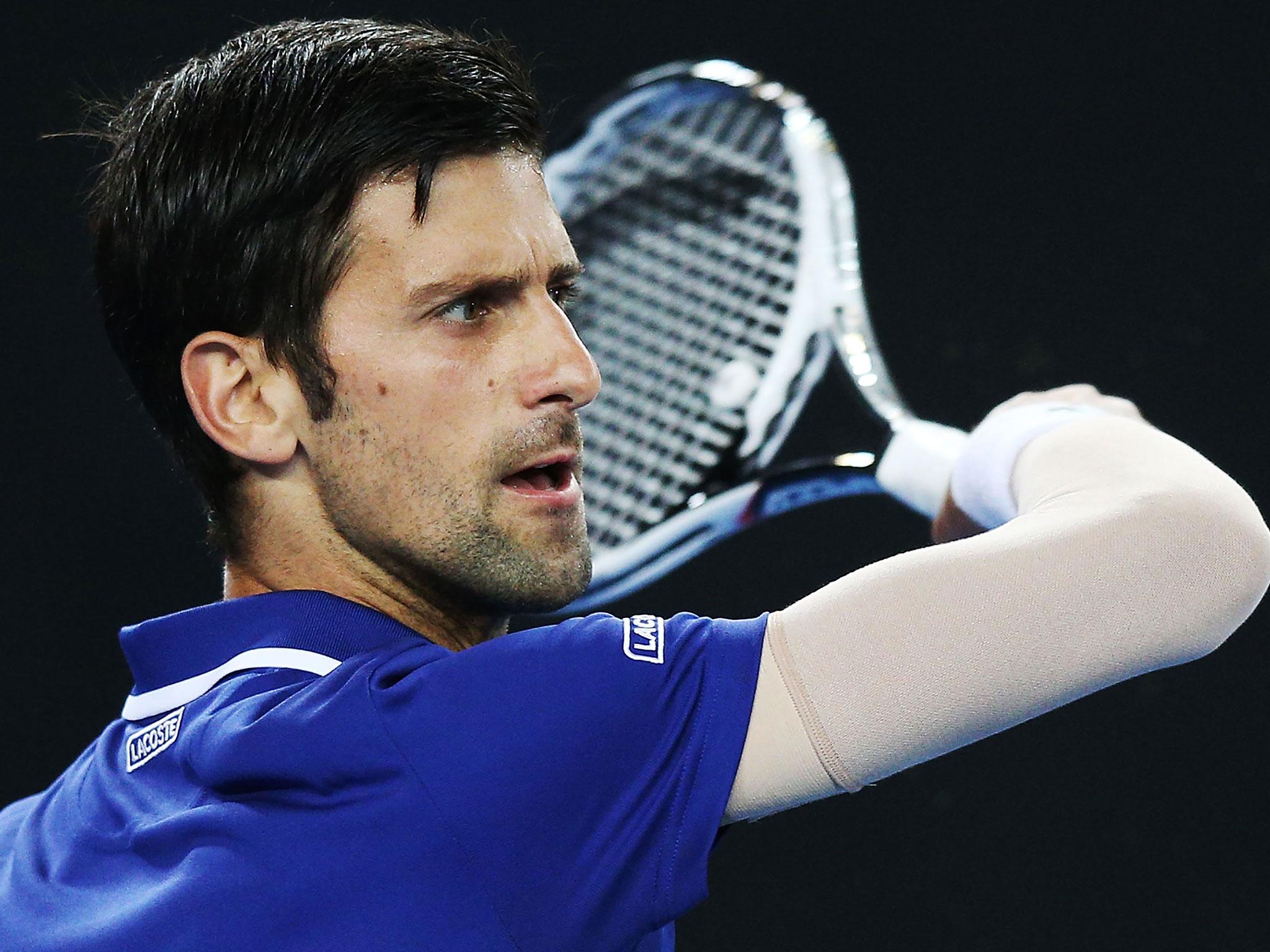 Novak Djokovic is on course to feature but has admitted his elbow is not 100 per cent