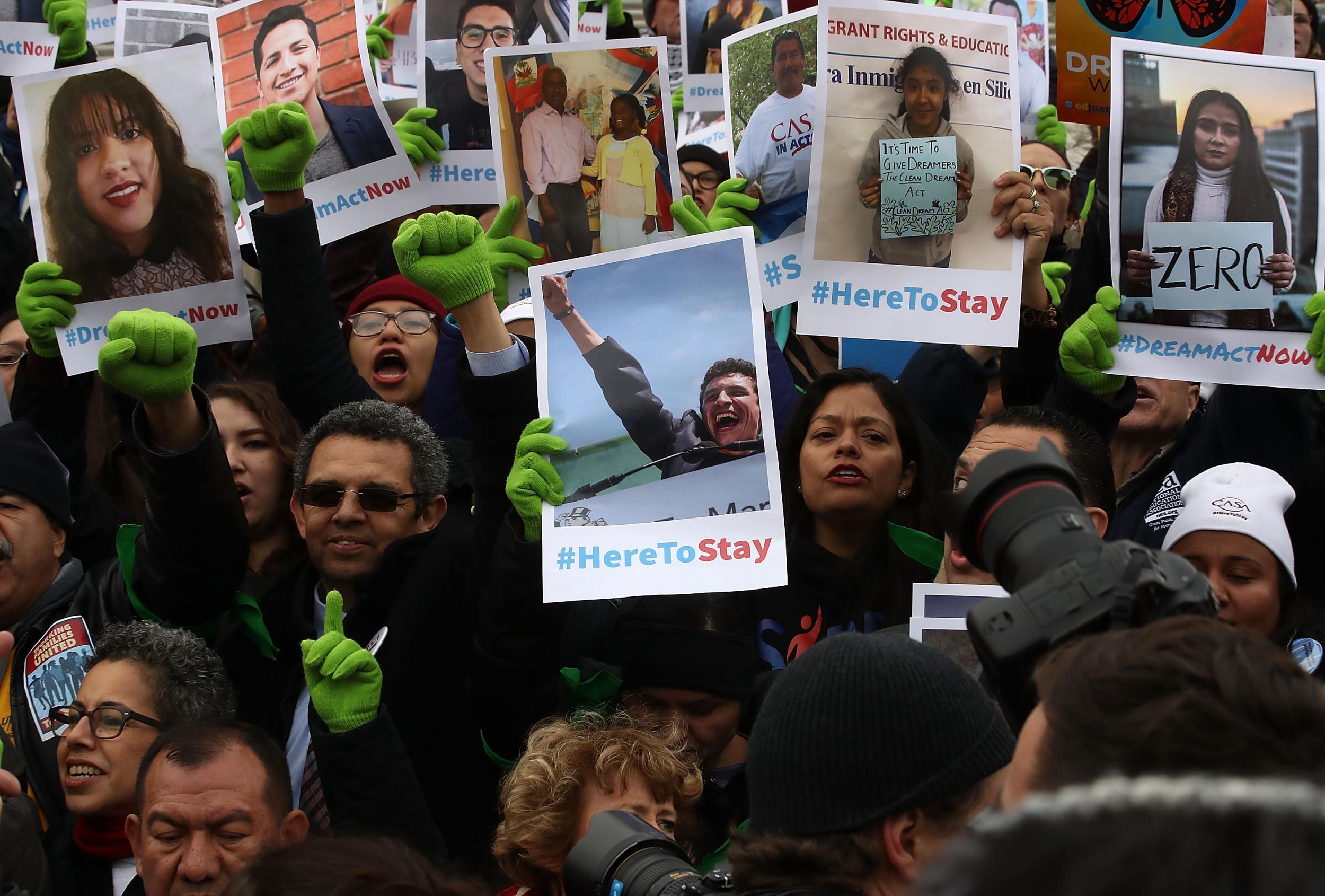 Dreamers protest in front of the US Capitol to urge Congress in passing the Deferred Action for Childhood Arrivals (DACA) program