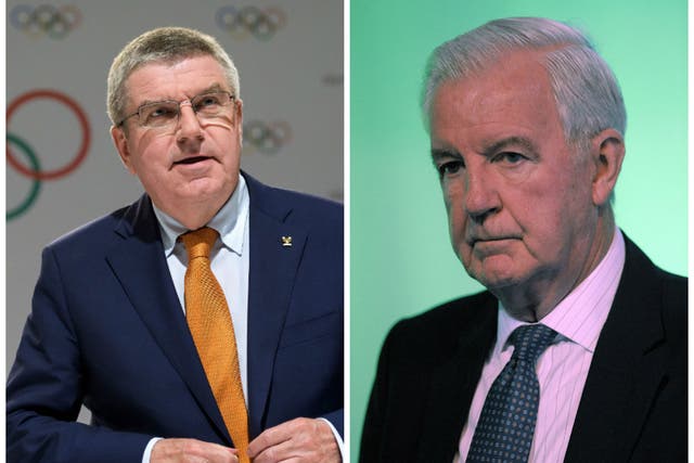 Thomas Bach, head of the IOC, and Craig Reedie, head of Wada