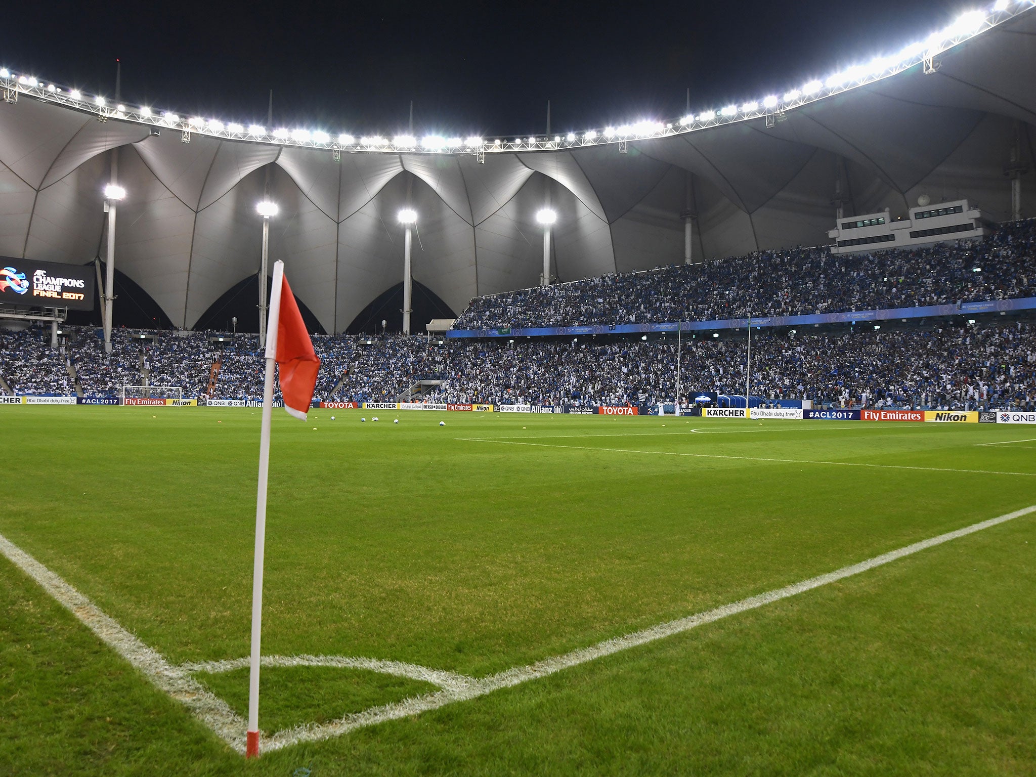 The King Fahd Stadium has been specially 'adapted' to cater for women and families