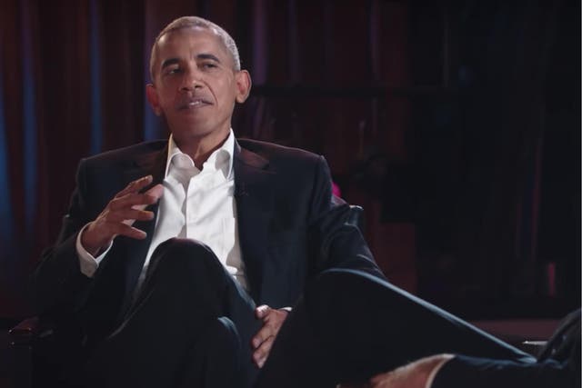 Former President Barack Obama appears on David Letterman's new Netflix programme
