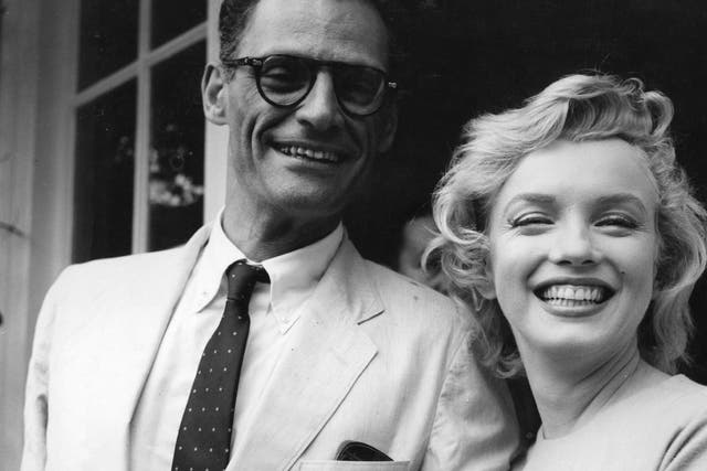 Arthur Miller with Marilyn Monroe outside her home in Surrey’s Englefield Green