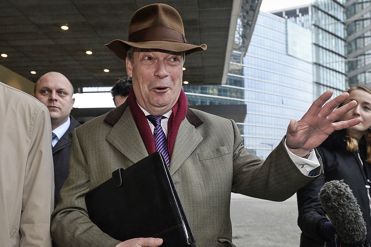 Mr Farage visits Brussels for talks with EU negotiators
