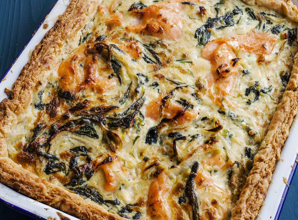 How to make smoked salmon and spinach tart | The Independent | The ...