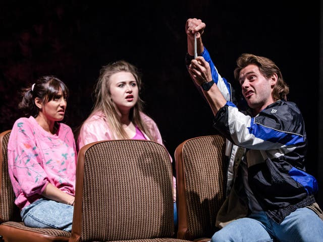 Taj Atwal as Rita (left), Gemma Dobson as Sue and James Atherton as Bob in this bracingly uncensored production