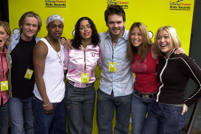 British Pop Band S Club 7 pose for photographers before performing at the Disney Channel Kids awards launch, where the nominations were announced April 24, 2001 in London's Leicester Square Sound Cafe. Credit: Anthony Harvey/Newsmakers.