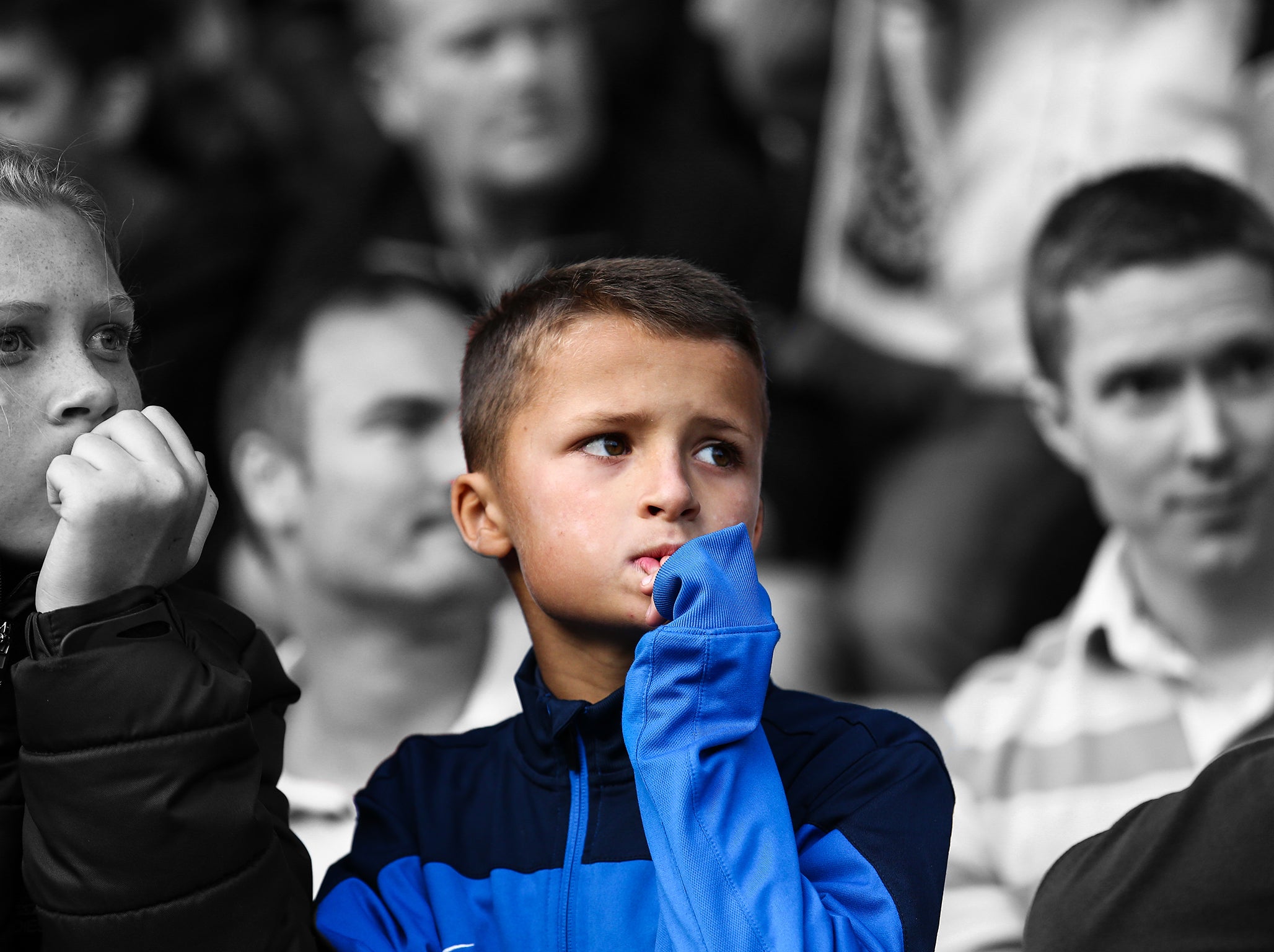 A young Hartlepool fan endures relegation, at the end of last season