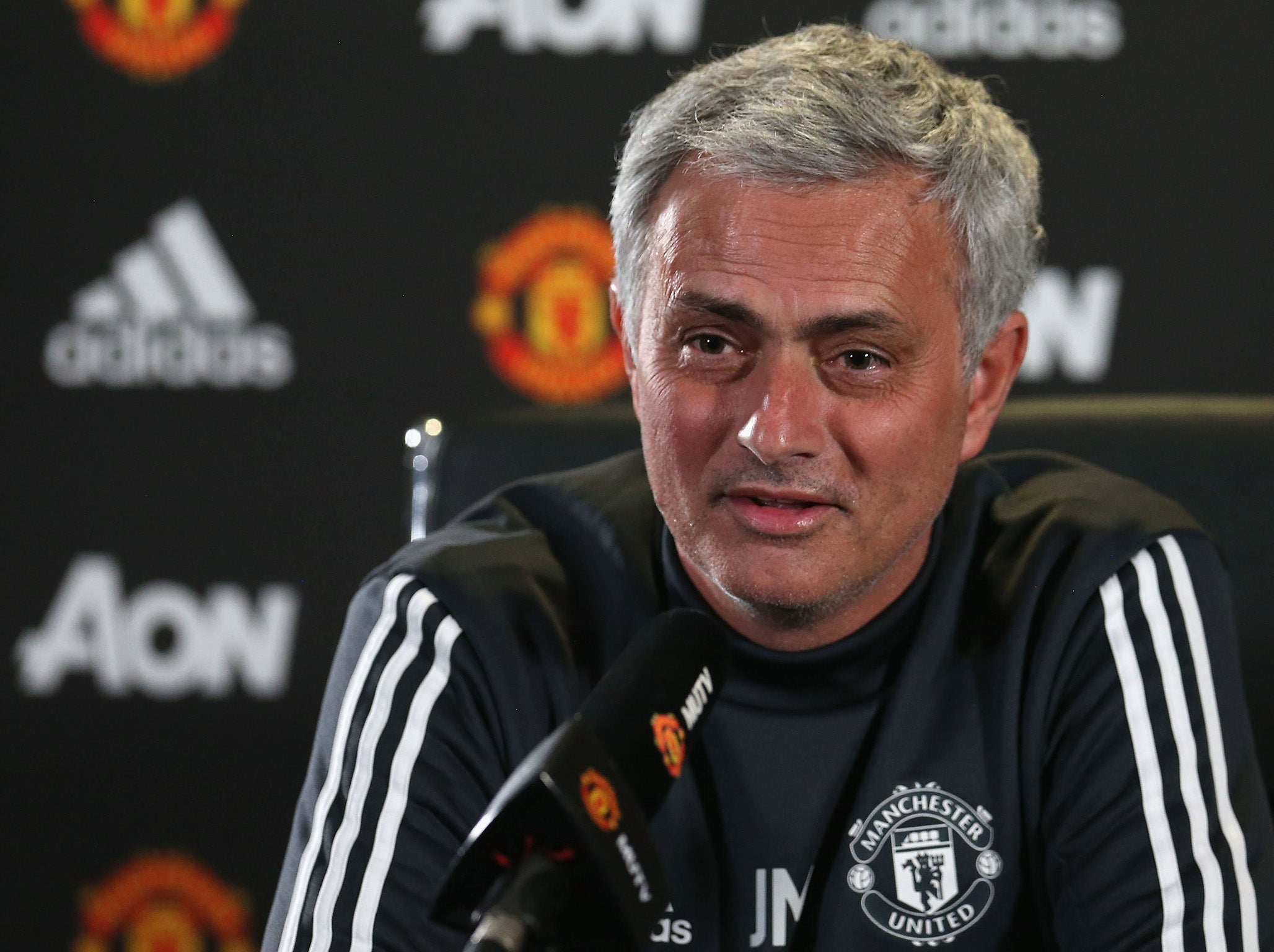 Jose Mourinho spoke to reporters before Stoke's visit on Monday