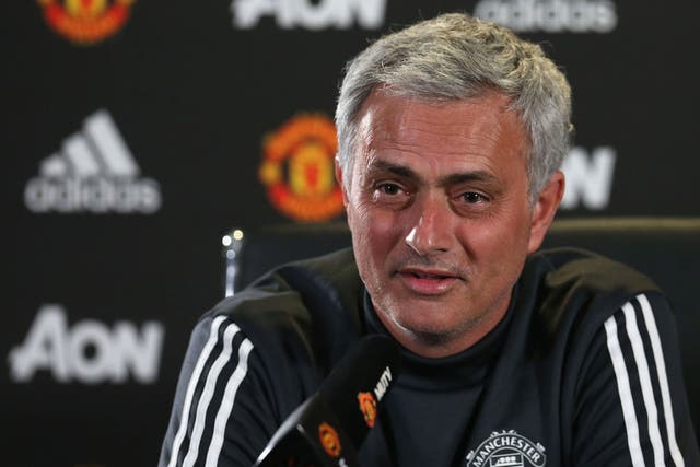 Jose Mourinho spoke to reporters before Stoke's visit on Monday