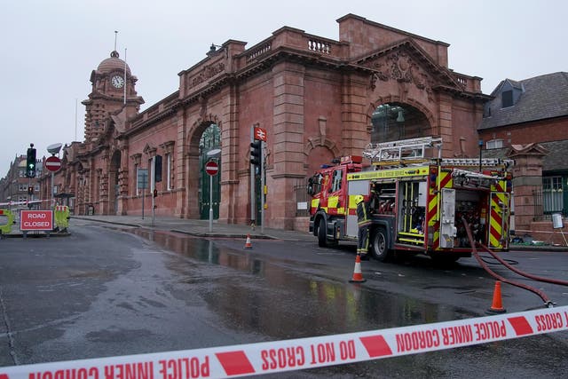 The fire is thought to have been started in a toilet at 6.25am, ahead of the morning rush hour