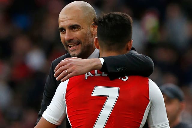 Pep Guardiola and Alexis Sanchez could soon be reunited at Manchester City