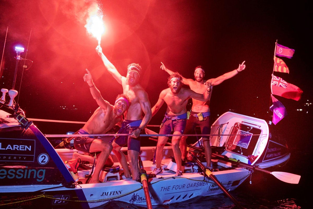 British amateurs smash 3,000 mile Atlantic rowing race record | The ...