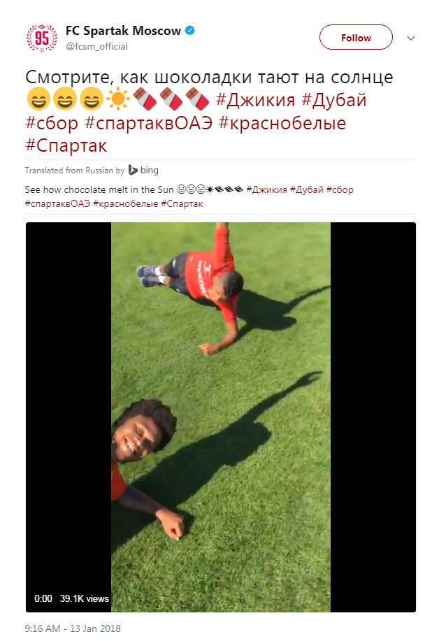 Spartak Moscow in racism row after controversial video posted on Twitter, Spartak  Moscow