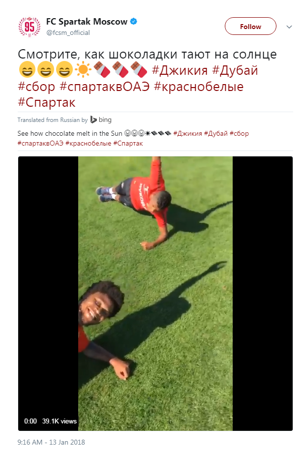 See how chocolate melts' - Spartak Moscow in racism storm after shocking  tweet about their own players