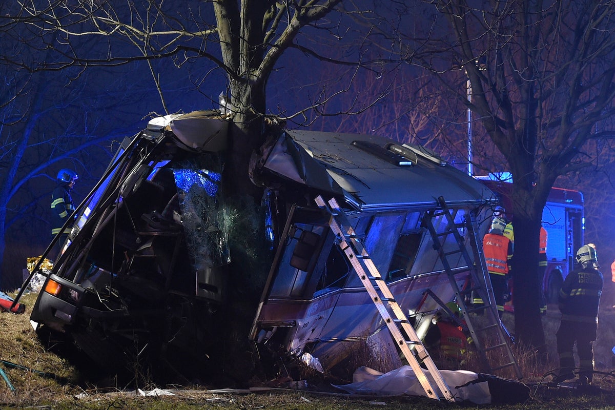 Prague bus crash: Three dead and dozens injured after vehicle veers off ...